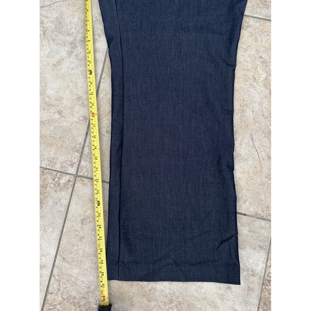 Lane Bryant Womens 18 Dark Wash Trouser Pants Wide Leg Stretch Career Blue - Picture 8 of 8